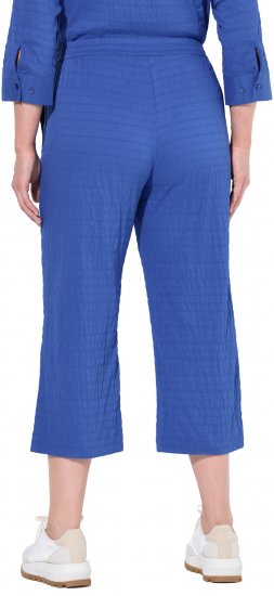 Ulla Popken Textured Elastic Waist Cropped Pants Opal Green - Džíny & Nohavice vo Veľkých Veľkostiach – Plus Size - 