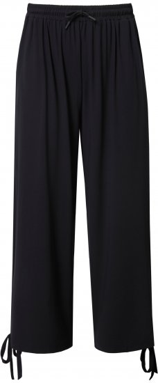 Ulla Popken Quick Drying Split Leg Elastic Waist Joggers Black - Džíny & Nohavice vo Veľkých Veľkostiach – Plus Size - 
