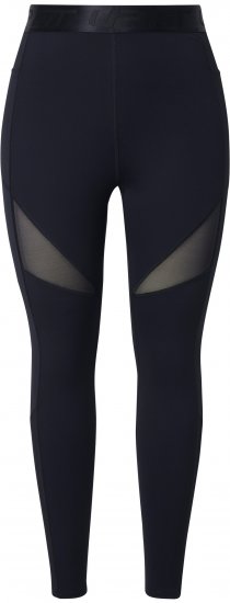 Ulla Popken Mesh Panel Quick Drying Performance Leggings Black - Džíny & Nohavice vo Veľkých Veľkostiach – Plus Size - 