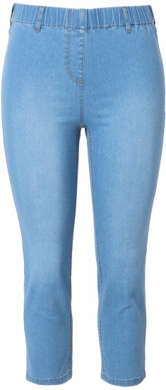 Ulla Popken Cropped Jeggings Light Blue Denim - Džíny & Nohavice vo Veľkých Veľkostiach – Plus Size - 