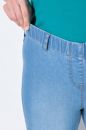 Ulla Popken Cropped Jeggings Light Blue Denim - Nohavice - Nohavice pre ženy vo veľkých veľkostiach
