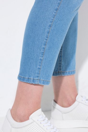 Ulla Popken Cropped Jeggings Light Blue Denim - Nohavice - Nohavice pre ženy vo veľkých veľkostiach
