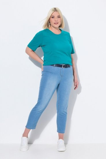 Ulla Popken Cropped Jeggings Light Blue Denim - Nohavice - Nohavice pre ženy vo veľkých veľkostiach