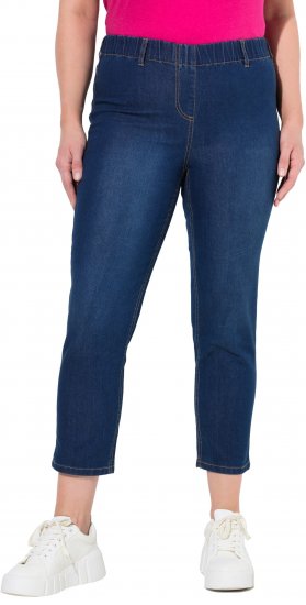 Ulla Popken Cropped Jeggings Blue Denim - Džíny & Nohavice vo Veľkých Veľkostiach – Plus Size - 