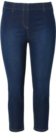 Ulla Popken Cropped Jeggings Denim Blue - Džíny & Nohavice vo Veľkých Veľkostiach – Plus Size - 