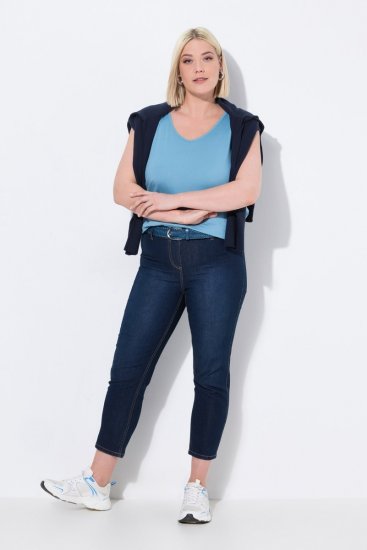 Ulla Popken Cropped Jeggings Denim Blue - Nohavice - Nohavice pre ženy vo veľkých veľkostiach