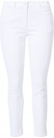 Ulla Popken White Denim Stretch Fit Jeans Snow White - Džíny & Nohavice vo Veľkých Veľkostiach – Plus Size - 