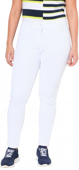 Ulla Popken White Denim Stretch Fit Jeans Snow White - Džíny & Nohavice vo Veľkých Veľkostiach – Plus Size - 