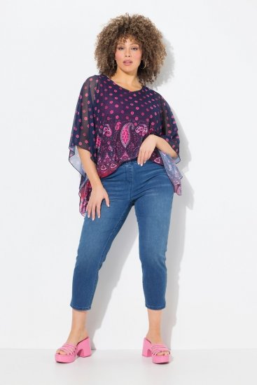 Ulla Popken Cropped Denim Look Stretch Fit Leggings Light Blue Denim - Nohavice - Nohavice pre ženy vo veľkých veľkostiach