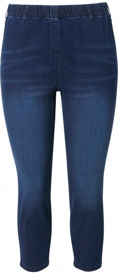 Ulla Popken Cropped Denim Look Stretch Fit Leggings Denim Blue - Džíny & Nohavice vo Veľkých Veľkostiach – Plus Size - 