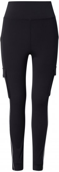 Ulla Popken Cargo Pocket Fleece Lined Sports Leggings Black - Džíny & Nohavice vo Veľkých Veľkostiach – Plus Size - 