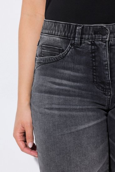 Ulla Popken Raw Edge Stretch Fit Jeans Black - Džínsy - Dámske džínsy veľkých veľkostí