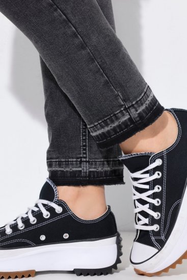 Ulla Popken Raw Edge Stretch Fit Jeans Black - Džínsy - Dámske džínsy veľkých veľkostí