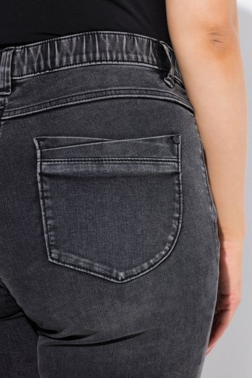 Ulla Popken Raw Edge Stretch Fit Jeans Black - Džínsy - Dámske džínsy veľkých veľkostí