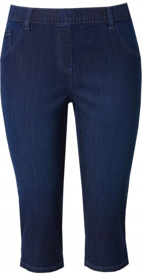 Ulla Popken Denim Elastic Waist Capres Blue - Džíny & Nohavice vo Veľkých Veľkostiach – Plus Size - 