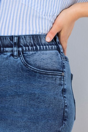 Ulla Popken Vintage Wash Stretch Fit Jeans Blue Denim - Džínsy - Dámske džínsy veľkých veľkostí