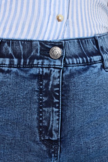 Ulla Popken Vintage Wash Stretch Fit Jeans Blue Denim - Džínsy - Dámske džínsy veľkých veľkostí