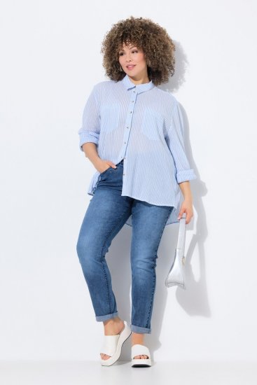 Ulla Popken Vintage Wash Stretch Fit Jeans Blue Denim - Džínsy - Dámske džínsy veľkých veľkostí