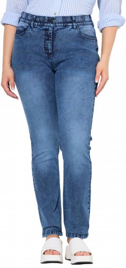 Ulla Popken Vintage Wash Stretch Fit Jeans Blue Denim - Džíny & Nohavice vo Veľkých Veľkostiach – Plus Size - 