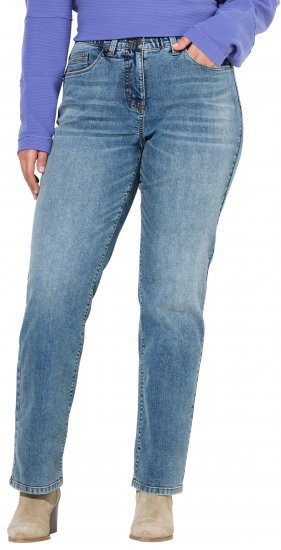 Ulla Popken Bow Embroidery Stretch Fit Jeans Blue Denim - Džíny & Nohavice vo Veľkých Veľkostiach – Plus Size - 