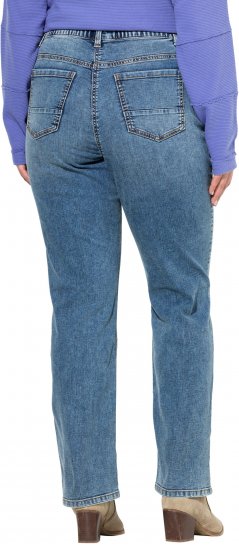Ulla Popken Bow Embroidery Stretch Fit Jeans Blue Denim - Džíny & Nohavice vo Veľkých Veľkostiach – Plus Size - 