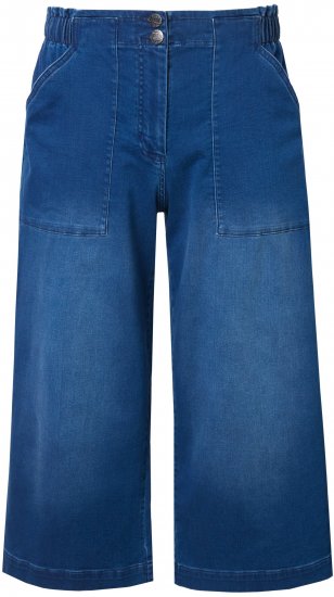 Ulla Popken Denim Culottes Blue - Džíny & Nohavice vo Veľkých Veľkostiach – Plus Size - 