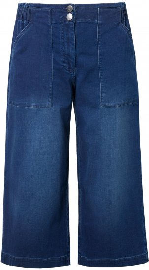 Ulla Popken Denim Culottes Denim Blue - Džíny & Nohavice vo Veľkých Veľkostiach – Plus Size - 