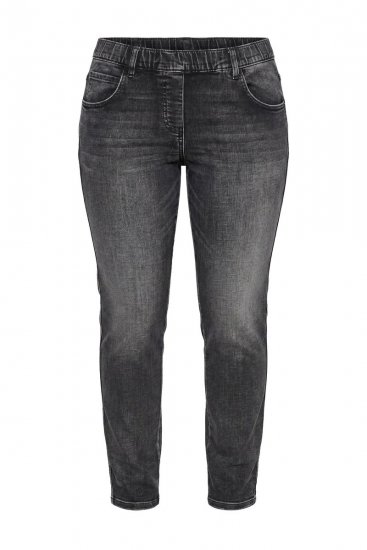 Ulla Popken Vintage Wash Jeggings Black - Legíny - Legíny v nadmerných veľkostiach