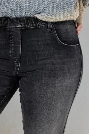 Ulla Popken Vintage Wash Jeggings Black - Legíny - Legíny v nadmerných veľkostiach