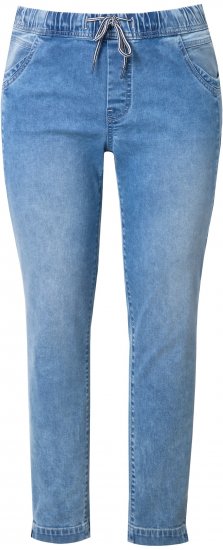 Ulla Popken Drawstring Jeggings Blue Denim - Džíny & Nohavice vo Veľkých Veľkostiach – Plus Size - 
