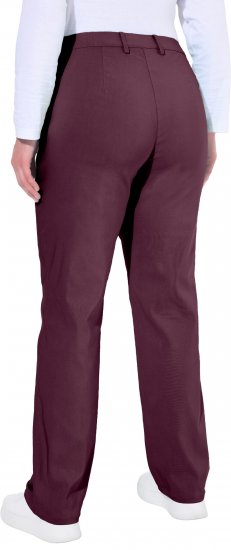 Ulla Popken Thermal Stretch Fit Mony Pants Aubergine - Džíny & Nohavice vo Veľkých Veľkostiach – Plus Size - 