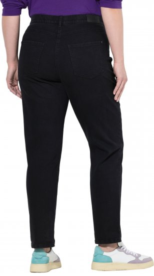 Ulla Popken Stretch Fit Boyfriend Jeans Black - Džíny & Nohavice vo Veľkých Veľkostiach – Plus Size - 