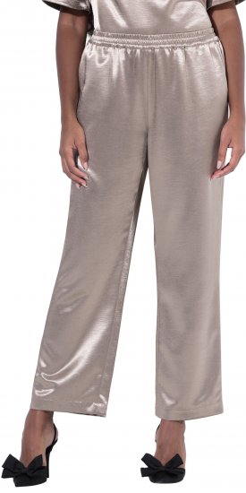 Ulla Popken Metallic Satin Elastic Waist Pants Orange - Džíny & Nohavice vo Veľkých Veľkostiach – Plus Size - 