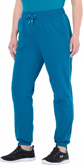 Ulla Popken Contrast Piping Joggers Blue - Džíny & Nohavice vo Veľkých Veľkostiach – Plus Size - 