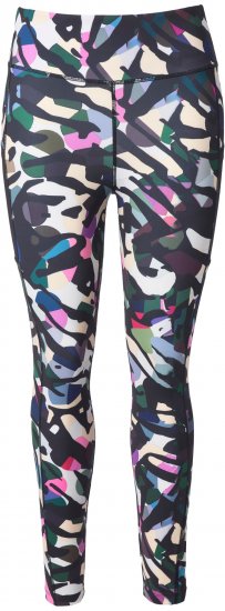 Ulla Popken Leopard Print Quick Drying Leggings Black - Džíny & Nohavice vo Veľkých Veľkostiach – Plus Size - 