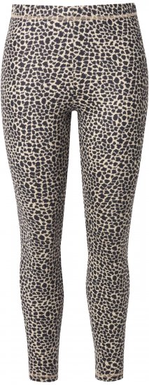Ulla Popken Leopard Print Ski Leggings Black - Džíny & Nohavice vo Veľkých Veľkostiach – Plus Size - 