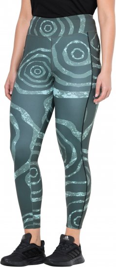 Ulla Popken Quick Drying Ripple Print Sport Leggings Black - Džíny & Nohavice vo Veľkých Veľkostiach – Plus Size - 