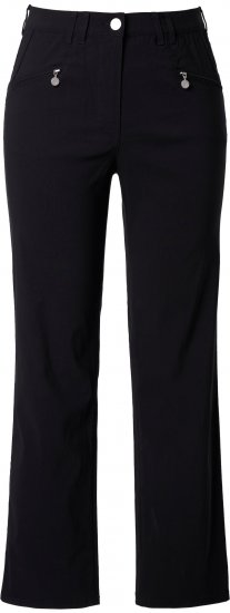 Ulla Popken Bengaline Elastic Waist Pants Black - Džíny & Nohavice vo Veľkých Veľkostiach – Plus Size - 