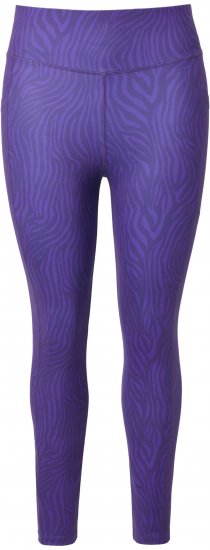 Ulla Popken Neon Zebra Print Performance Leggings Purple - Džíny & Nohavice vo Veľkých Veľkostiach – Plus Size - 