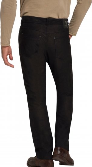 JP1880 Leather Pants Regular Fit Buffalo Nubuck Black - Džínsy & nohavice - Džínsy a Nohavice - W40-W70