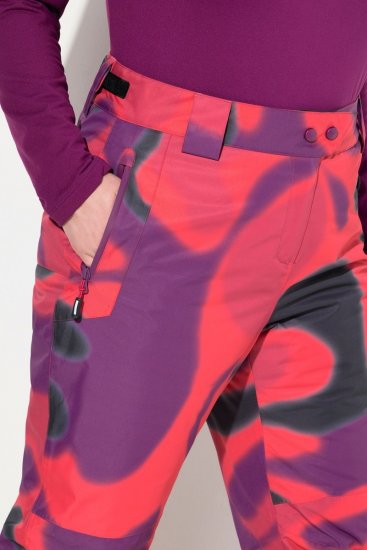 Ulla Popken Hyprar Ski Pants Waterproof Velcro Closure Shaped Knees Berry Pink - Lyžiarske oblečenie - 