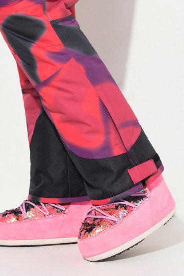 Ulla Popken Hyprar Ski Pants Waterproof Velcro Closure Shaped Knees Berry Pink - Lyžiarske oblečenie - 