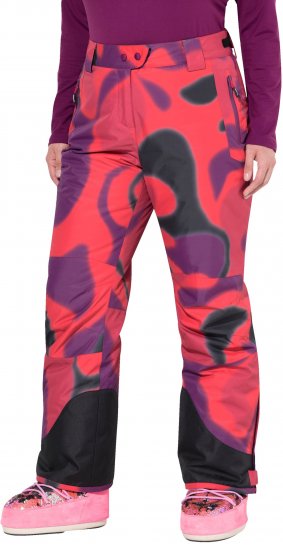 Ulla Popken Hyprar Ski Pants Waterproof Velcro Closure Shaped Knees Berry Pink - Džíny & Nohavice vo Veľkých Veľkostiach – Plus Size - 