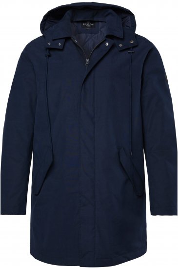 Boston Park 844403 Parka with Hood Navy - Bundy - Bundy Nadmerné Veľkosti 2XL-8XL