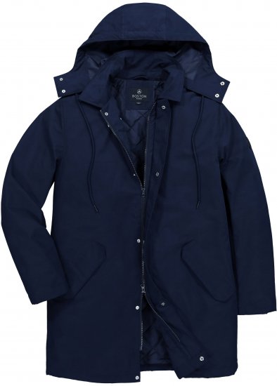 Boston Park 844403 Parka with Hood Navy - Bundy - Bundy Nadmerné Veľkosti 2XL-8XL
