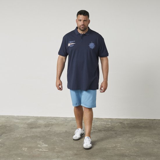North Latitude 61129 Piké Polokošeľa s Výšivkou na Hrudníku Tmavomodrá - Polokošele - Polokošele 2XL-8XL