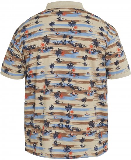 North Latitude 61133 Piké Polokošeľa s Celoplošnou Potlačou Piesková - Polokošele - Polokošele 2XL-8XL