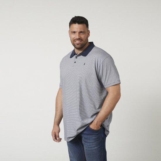 North Latitude 61136 Pruhované Polo Farbené v Priadzi Tmavomodrá - Polokošele - Polokošele 2XL-8XL