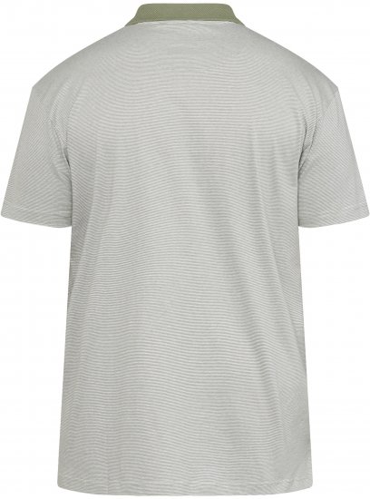 North Latitude 61136 Pruhované Polo Farbené v Priadzi Olivová - Polokošele - Polokošele 2XL-8XL
