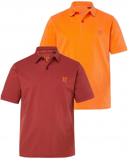 JP1880 Polo Shirts 2-pack Piqué Red Orange - Polokošele - Polokošele 2XL-8XL